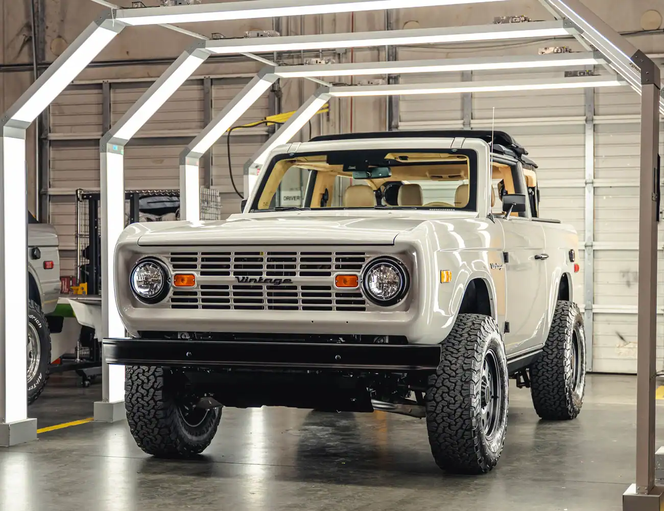 A Wimbledon White Vintage Modern inside the Atlanta assembly bay